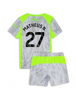 Detské Futbalové oblečenie Manchester City Matheus Nunes #27 2025-26 Krátky Rukáv - Tretina (+ trenírky)